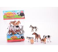 JohnToy Animal World 26779 Animal World - Juego de 6 Animales de Granja, Multico