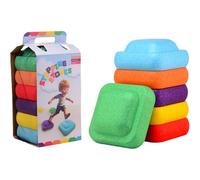 JohnToy Juego de 6 piedras de espuma de colores, juguete educativo