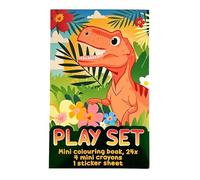 Johntoy juego de libro para colorear dino con crayones de cera y pegatinas - juguetes creativos
