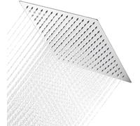 JOHO 12 Pulgadas Rociador para Ducha de Alta Presión, Cuadrado 30cm Cabezal de Ducha Lluvia de Acero Inoxidable Alcachofa Ducha con ducha boquillas antical, G1/2'', Cromo