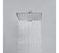 JOHO 20x20cm rociador superior cuadrado de ducha de fácil cuidado de acero inoxidable 304 con ducha boquillas antical