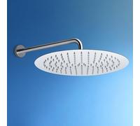 JOHO Alcachofa de Ducha con Brazo de ducha de Acero Inoxidable, Rociador para Ducha Redondo Cabezal de ducha lluvia con boquillas(D30 cm/40 cm)