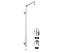 JOHO Barra de ducha de acero inoxidable con adaptador de rosca de 1/2 pulgadas IG a 3/4 pulgadas AG, fijación de pared variable, barra de pared, brazo de ducha, barra de ducha, barra de ducha con