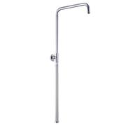 JOHO Barra de ducha de acero inoxidable con fijaciones de pared variables, Barra de pared para ducha de lluvia, Columna de ducha Reuglable 69-111 cm, Cromo