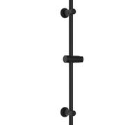 JOHO Barra de ducha de acero inoxidable de 70 cm con soporte para cabezal de ducha y fijaciones de pared variables, columna de ducha con soporte para alcachofa de mano, brazo de ducha Negro
