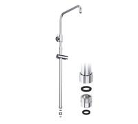 JOHO Barra de ducha de acero inoxidable, tubo ascendente, sistema de ducha, accesorios, barra de pared para ducha de lluvia, columna de ducha de 69 - 111 cm, ajustable con soporte de ducha de mano