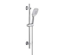JOHO Barra Ducha Cromado 70 cm Columna Ducha INOX con Deslizador y Soporte de Pared Ajustable,Sin Grifo,Con Ducha Mano con 3 funcións (HB1210CP)