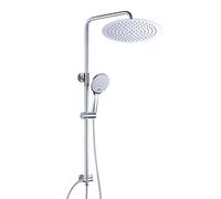 JOHO Columna Ducha Extensible sin Grifo Bañera Barra Altura Adjustable Set Ducha Acero Inoxidable 304 Columna de Hidromasaje con Alcachofa Ducha Mano y Cabezal Ducha Lluvia D25cm