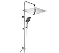 JOHO Columna de Ducha en Acero INOX sin Grifo, XXL Rociador 30x30 cm Cromo