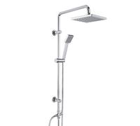 JOHO Columna de Ducha sin Grifo Para Baños Conjunto, sin Thermostato Monomando Set Ducha Con Barra Altura Adjustable con Ducha Mano Alcachofa y Cabezal Rociador 20x20cm.