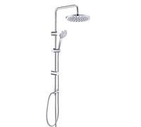 JOHO Columna de Ducha sin Grifo Para Baños, Juego de ducha sin Thermostato Monomando Set Ducha Con Barra, Ducha Mano Alcachofa y Cabezal Rociador D20cm