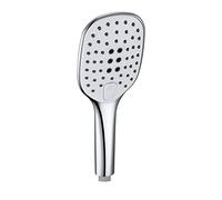 JOHO Ducha de mano con 3 modos de chorro, cuadrada alcachofa de ducha de ABS, alcachofa de ducha tipo lluvia con función antical Cromo