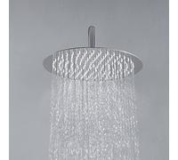 JOHO Rociador de ducha de acero inoxidable 304, Redondo cabezal de ducha de fácil cuidado con ducha boquillas antical, Alcachofa Ducha 25 cm / 10 pulgada Cromo