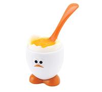 Joie Eggy Huevera con Cuchara, Blanco y Naranja, 10 cm