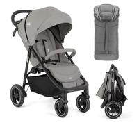 Joie Litetrax Set de Carrito Bebé con Saco Térmico | Silla de Paseo Ligera y Compacta con Suspensión Flex - Plegable con una Mano - Capota UV 50+ - Ruedas Antipinchazos - Pebble