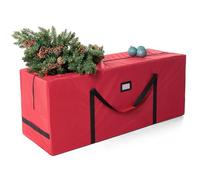 JOIEDOMI 7,5ft/228.6cm Bolsa Arbol Navidad, Para árbol de Navidad Artificial Desmontado, Resistente 600D Oxford Bolsas de árbol, Bolsa de Almacenamiento de árbol de Navidad Impermeable (Rojo)