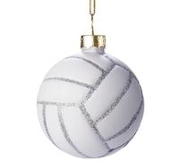 Joiedomi Adorno pequeño de Voleibol navideño, Adorno de Bola Deportiva de Vidrio soplado, decoración Deportiva para niños, Recuerdo de Fiesta, decoración de Interiores
