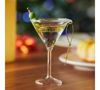 JOIEDOMI Martini - Adornos de Navidad grandes de vidrio soplado para árbol de Navidad, decoración de Navidad al aire libre, decoraciones de Navidad para interiores, bebidas de Navidad, regalos de