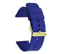 Joielavie Correa de goma para reloj, pulsera de liberación rápida, accesorio de repuesto para reloj de 14-24 mm, Oro azul profundo, 16 mm