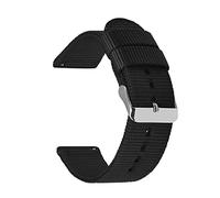 Joielavie Correa de nailon para reloj, pulsera de 18-24 mm, accesorio de repuesto para reloj, negro, 18 mm