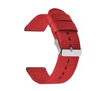 Joielavie Correa de nailon para reloj, pulsera de 18-24 mm, accesorio de repuesto para reloj, rojo, 18 mm