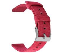 Joielavie Correa de reloj de pulsera de lona trenzada Accesorio de correa de reloj tejida de 18-22 mm, rojo 1, 22 mm