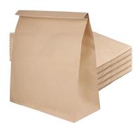 JOIKIT 100 bolsas grandes de papel kraft para alimentos, 33 x 15 x 42 cm, bolsas de papel marrón, sin asas, para sándwiches de pan