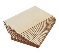 JOIKIT 20 hojas de madera de 220 x 150 x 3 mm, láminas finas de madera contrachapada, tablero de madera sin terminar para modelo de artesanía, manualidades, pintura, grabado