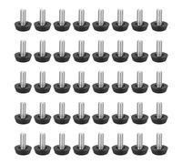 JOIKIT 40 patas de muebles M8, 20 x 25 mm, ajustable, protector de suelo de tornillo de plástico para escritorio del hogar