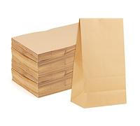 JOIKIT Paquete de 100 bolsas grandes de papel kraft marrón - 32 x 18 x 11 cm, bolsas de comida para sándwich y comestibles para fiestas de cumpleaños y bodas