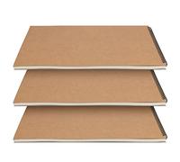 JOIKIT Paquete de 3 cuadernos de bocetos A3, bloc de dibujo A3, 30 hojas/60 páginas, blanco, marrón