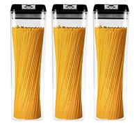 JOIKIT Paquete de 3 recipientes herméticos para alimentos de 1,9 l con tapa, recipientes para pasta sin BPA, recipiente para alimentos con anillo de silicona