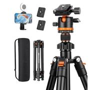 JOILCAN Trípode Cámara Estable, Trípode de Viaje Compacto 168cm con Cabeza de Bola 360° para Canon Nikon Sony DSLR Vídeo, Tripode para Movil para iPhone para Vlog y Streaming, Carga Máxima 8kg