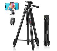 JOILCAN Tripode para Movil Alto, 161cm Palo Selfie Tripode con Mando a Distancia, Trípode Portátil con Soporte para Teléfono Móvil, Trípode Movil de Aluminio para iPhone Samsung Huawei Cámara