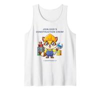 Join God'S Construction Crew - Kids Christian Faith Animal Camiseta sin Mangas