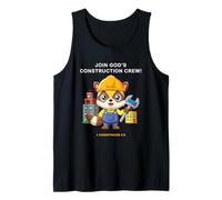 Join God'S Construction Crew - Kids Christian Faith Animal Camiseta sin Mangas
