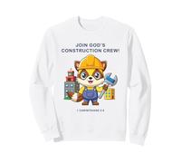 Join God'S Construction Crew - Kids Christian Faith Animal Sudadera