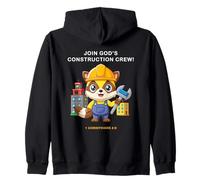 Join God'S Construction Crew - Kids Christian Faith Animal Sudadera con Capucha