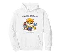 Join God'S Construction Crew - Kids Christian Faith Animal Sudadera con Capucha