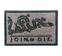 Join Or Die Tactical moral bordado Applique Fastener Hook & Loop parche