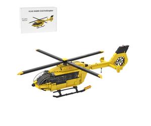 JoinBlox Juego de construcción de bloques de construcción de avión militar, escala 1:40, H145, Hawk, helicóptero civil, 611 piezas, ingeniería, helicóptero, bloques de construcción, juguete de