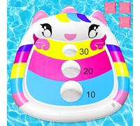 JOINBO Juguetes de piscina divertidos para niños, juego inflable Cornhole para agua, juego de natación al aire libre para adultos, familia, regalo de fiesta de verano para niños de 6, 7, 8, 9