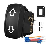 Joinfworld Interruptor basculante de control momentáneo,12V 24V Universal Momentáneo Interruptor,señal de Giro Pines ON Off ON,Para gatos eléctricos de autocaravanas y estabilizadores