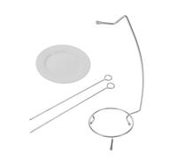 JOINPAYA 1 Juego Brochetas Inoxidable para Barbacoa con Soporte para Parrillas y Fiestas al Aire