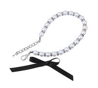 JOINPAYA 1 Juego Collar De Perlas Collares para Perros Etiqueta Cuello Pequeño Hechizas Talón Boda Accesorios Collar De Perro Mascota Hola Perlas De Imitación