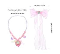 JOINPAYA 1 juego de joyas para niñas pequeñas: juego de joyas de sirena para niñas pequeñas: incluye pulsera de perlas, collar de conchas, anillo para el dedo y aretes de clip para disfrazarse y jugar