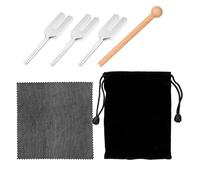 JOINPAYA 1 Set Diapasón Experimental Sintonizador de Curación de Aleación de Aluminio con Martillo y Bolsa para Terapia de Chakras y Yoga