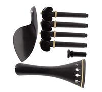 JOINPAYA 1 Set Kit de Accesorios para Violín Ébano, Pasador, Barbada, Diseño Clásico para Aficionados, DIY Tu Instrumento