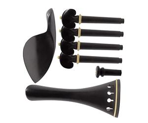 JOINPAYA 1 Set Kit de Accesorios para Violín Ébano, Pasador, Barbada, Diseño Clásico para Aficionados, DIY Tu Instrumento