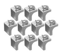 JOINPAYA 10 Piezas Topes Finales de Riel de Cortina de Acero Inoxidable Tapa de Extremo Segura y Versátil para Sistema de Rieles de Ventana en Color Plata